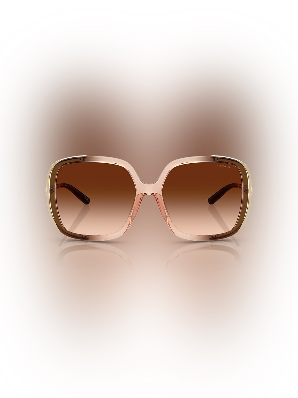 Coach  Oversized Square Sunglasses - Pink Brown Gradient Lenses